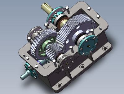 普通蜗轮蜗杆变速箱SolidWorks三维模型下载_Solidworks2014三维模型 - 机械5